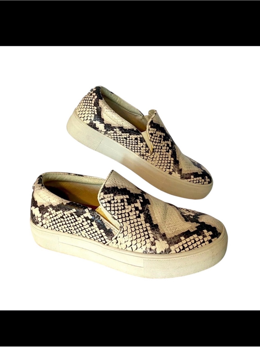 STEVE MADDEN snake print slip in sneaker shoe size 7